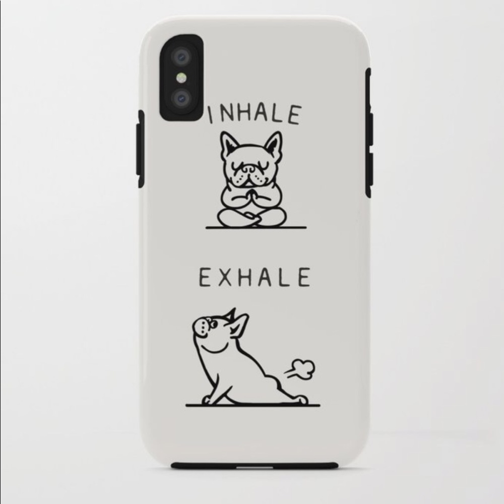 ✨3/$15✨ Society6 Inhale Exhale Frenchie iPhone X Case